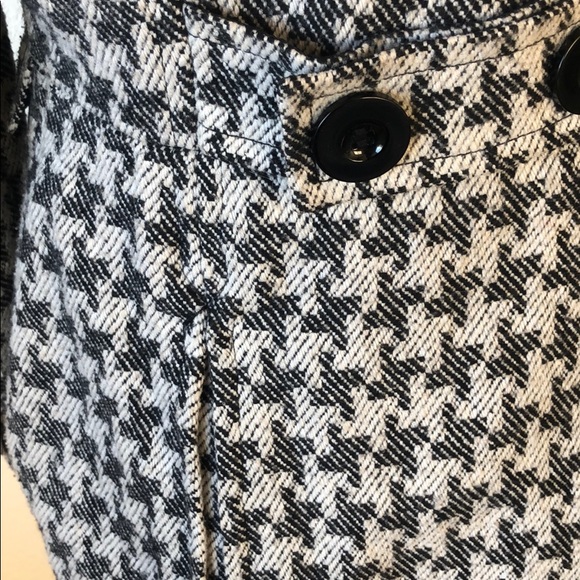 Sashimi Pea Coat Small Black and White Houndstooth - Picture 6 of 6